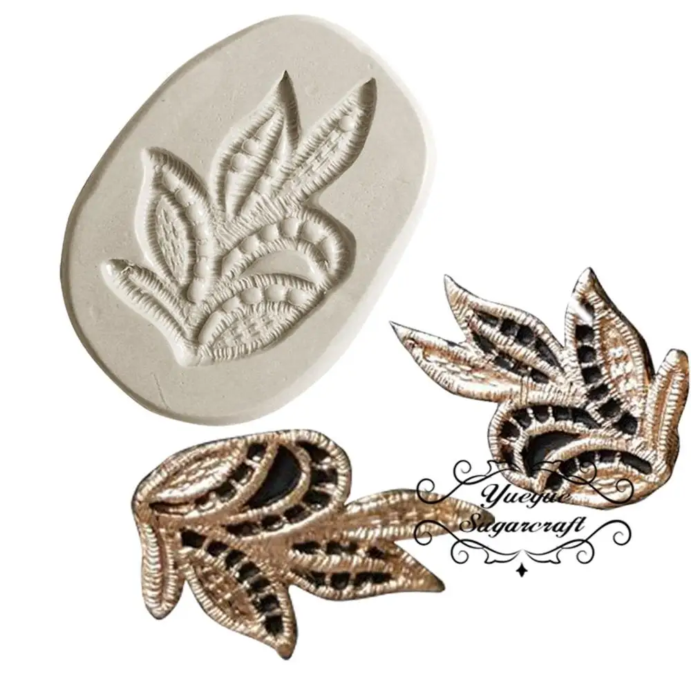 Yueyue Sugarcraft Lace Leaf silicone lace mold cake decorating tools