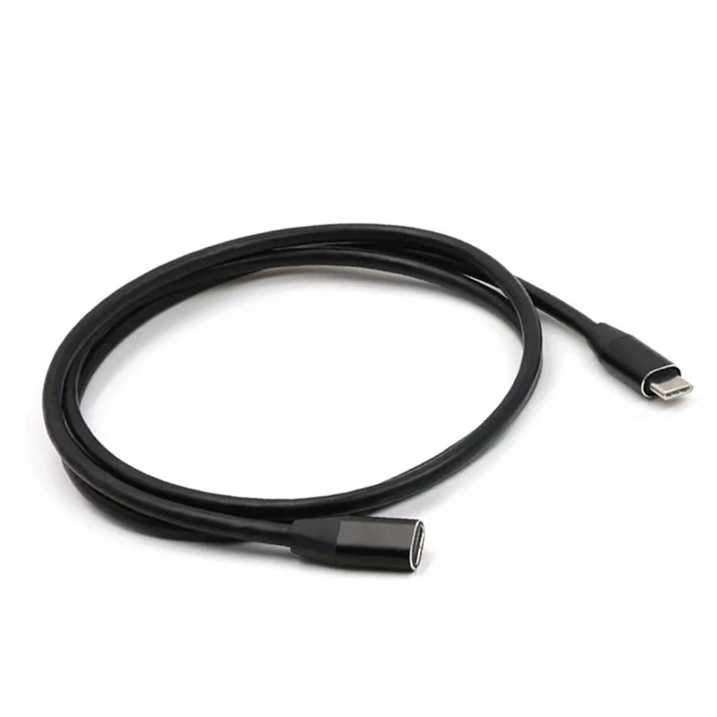 1 м usb type C Удлинительный кабель USB 3,1 Дата-видео кабель USB-C мужчин и женщин расширение провода УДЛИНИТЕЛЬ шнур разъем - Цвет: Черный