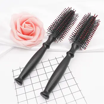 

1Pc Women Girls Plastic Roll Round Curly Hair Comb Cylinder Pear Flower Round Hairdressing Massager Brush Beauty Salon Style Hot