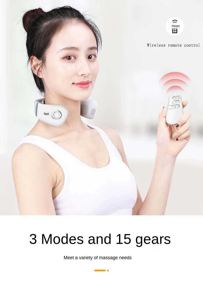 Inteligente sem Fio de Aquecimento Alívio da Dor Pulso Pescoço Massageador Dezenas Ferramenta Cuidados Saúde Relaxamento Carregamento Usb Cervical Ems 16 Ems inteligente sem fio de aquecimento pulso