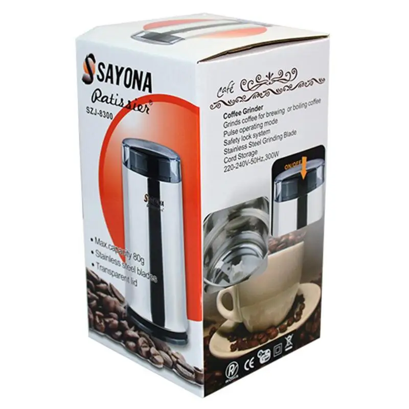 SAYONA 230V 300 Вт бытовой кофе в зернах для кофеварки соевые бобы мельница