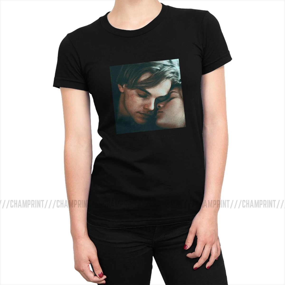 Romeo And Juliet Love Movie, женская футболка в стиле хип-хоп из хлопка, футболки tumblr, топы с круглым вырезом, женская одежда с графикой - Цвет: Черный