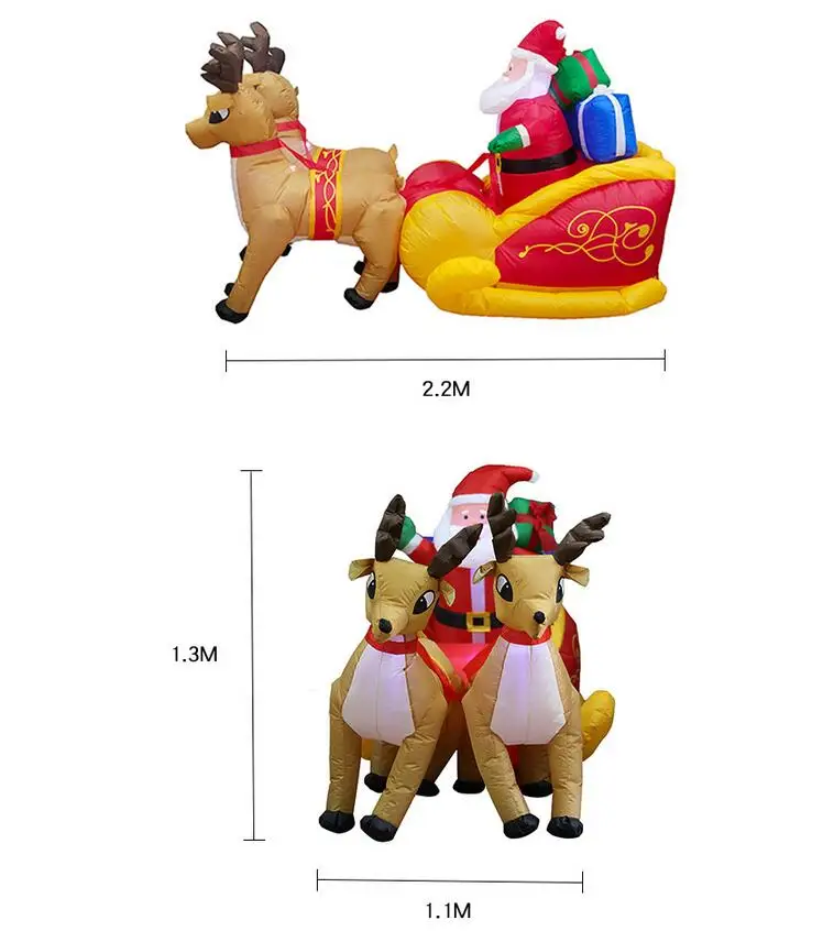 1PCS Надувная Фигурка Санта Клауса, игрушки для сада на открытом воздухе, год, для дома, navidad, украшения, рождественские, вечерние, для сада, для дома, для двора - Цвет: 1PCS