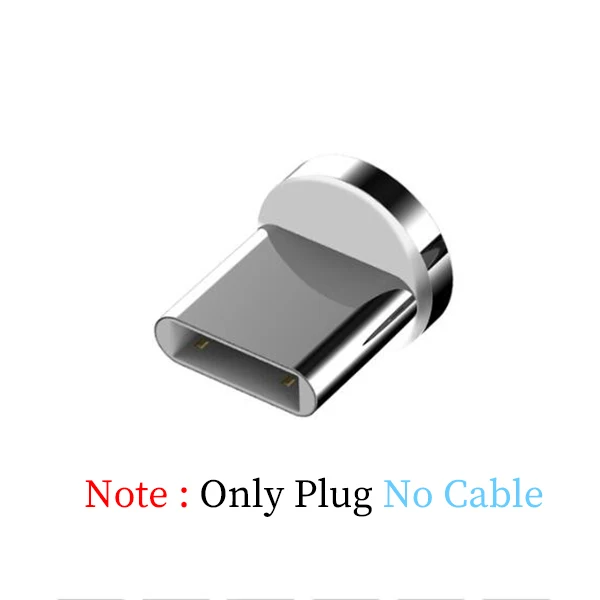Магнитный кабель 3а 1 м, светодиодный кабель Micro usb type C, магнитный usb-кабель для зарядки iPhone X 7 huawei samsung, зарядный кабель для мобильного телефона - Цвет: Only Type C Plug