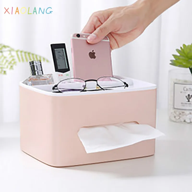 

Multifunctional Creative Desktop Organizer Home Remote Control Holder Pencil Scissor Container Tissue Box Storage Boxes
