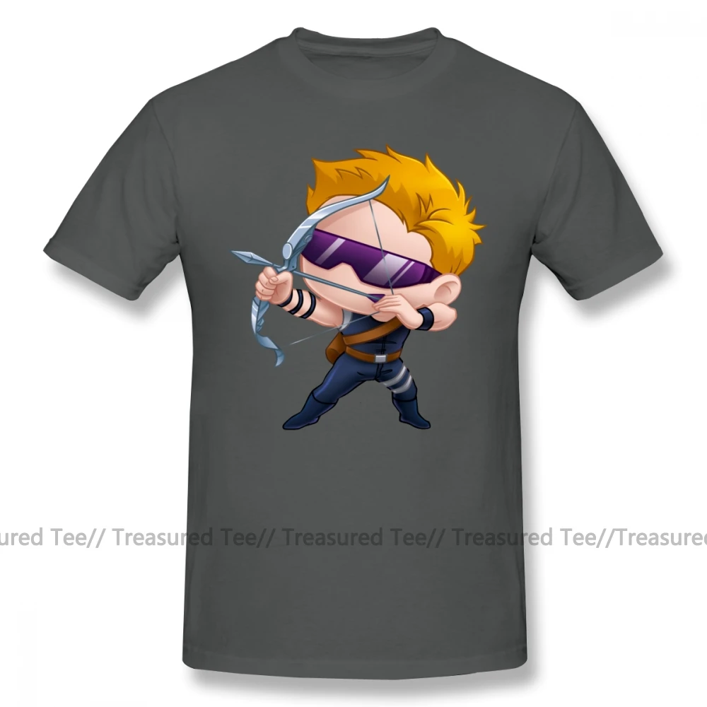 Футболка Hawkeye, стилизованная под искусство Hawkeye, футболка размера плюс, хлопковая футболка, базовая Мужская футболка с коротким рукавом и забавным принтом - Цвет: Dark Grey