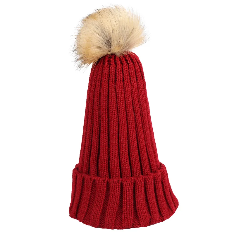 Skullies Beanie осень и зима монохромные шерстяные шапки для мужчин и женщин теплые и безупречные простые вязаные шапки дикие волосы мяч завивка шляпа