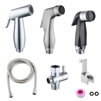 

1Set High Pressure Toilet Handheld Bidet Sprayer Faucet Shower Head Metal Spraying Gun for Bathroom Balcony Cleaning Kit