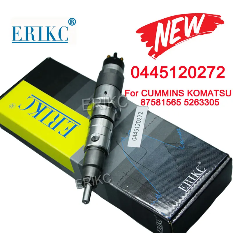 

ERIKC NEW 0445120272 Common Rail Injection Set 0 445 120 272 Injector Nozzle Assy 0445 120 272 for Cummins 87581565 5263305