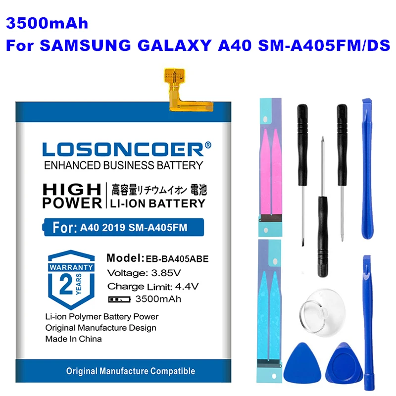 0 цикл LOSONCOER 3500 мАч EB-BA405ABE батарея для SAMSUNG Galaxy A40 SM-A405FM/DS SM-A405FN/DS GH82-19582A