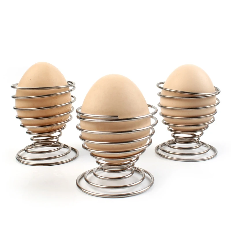 Лидер продаж держатель для яиц из нержавеющей стали спиральный держатель для яиц портативный инструмент для яиц практичные домашние гаджеты кухонные принадлежности