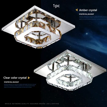 

Surface Mounted Home Kitchen Balcony Bedroom Modern Hallway Square Crystal Anti Glare Dining Room Led Decoration Ceiling Light