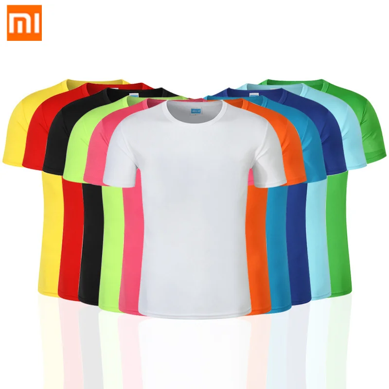 5 шт. Xiaomi Быстросохнущий светильник дышащий с коротким рукавом спортивная удобная спортивная футболка для фитнеса быстросохнущая рубашка для мужчин и женщин