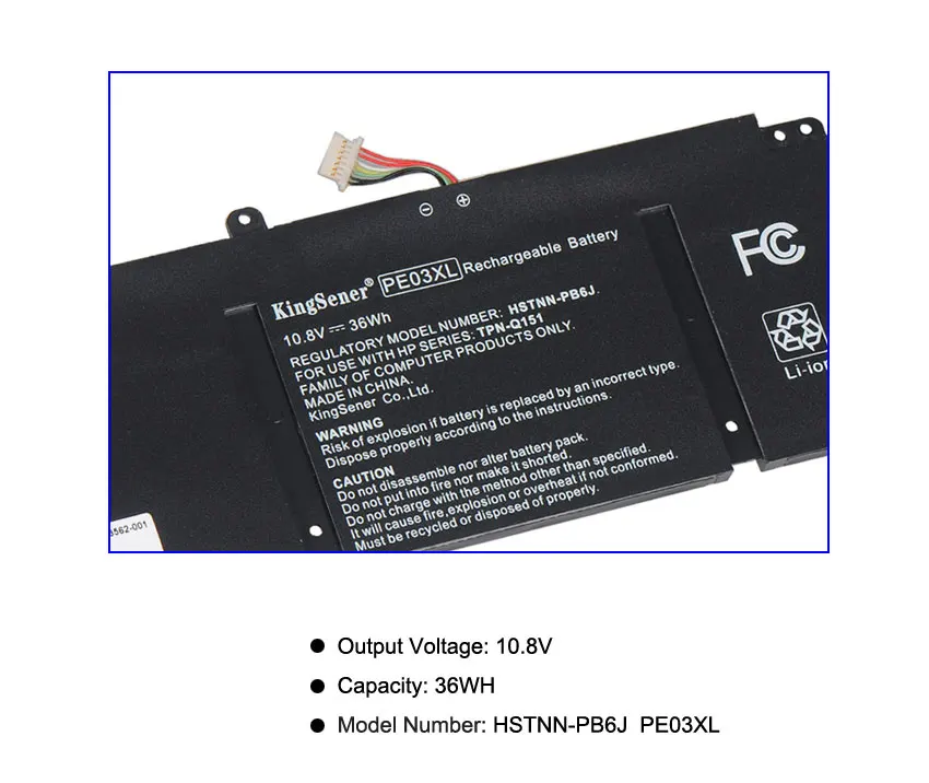 Аккумулятор KingSener PE03XL для ноутбука HP Chromebook 210 G1 11 G3 G4 767068 766801 005 421 10 8 В 36