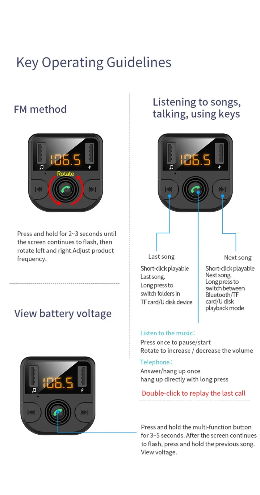 Bluetooth V5.1 автомобильный беспроводной fm-передатчик модулятор MP3 радио адаптер автомобильный комплект 2 USB зарядное устройство быстрое зарядное устройство автомобильные аксессуары# PY10