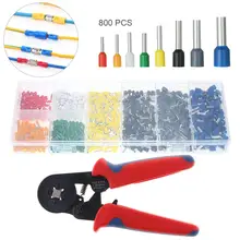 7/" Ratchet Crimping Press Crimper 24-4AWG 0.5-2.5mm2 for Wire Insulated Terminal
