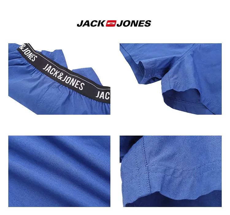 JackJones для мужчин 100% хлопок печатных мужские шорты в повседневном стиле нижнее белье спортивные трусы тканые Homme стрелка трусики для женщин