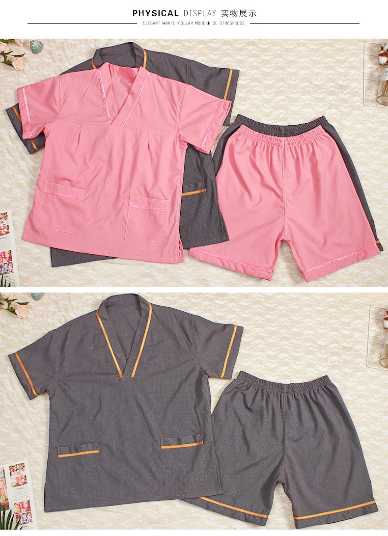 Пижамный комплект с глубоким v-образным вырезом, нанометровая Влагоотводящая одежда для женщин, хлопок, пара больших размеров, сауна, стиль, корейский стиль