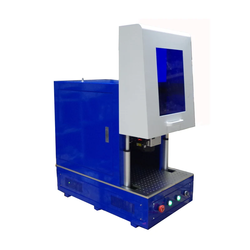 

Fully enclosed electric safety door and auto focus mopa 60w fiber laser marker,mini laser metal deep engraving machine enclosed