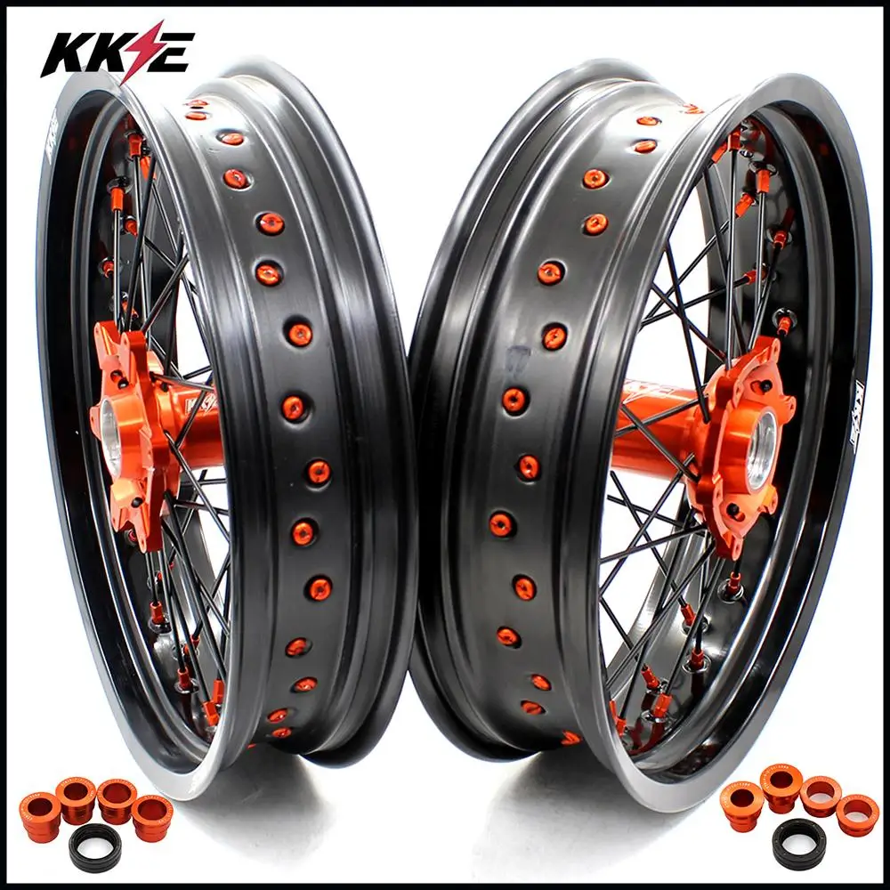 KKE 3 5/4 25 Supermotard спицевые колеса Набор ободов для EXC EXCE SX SXF XCW 125 150 200 250 300 350 450 505 530 2003