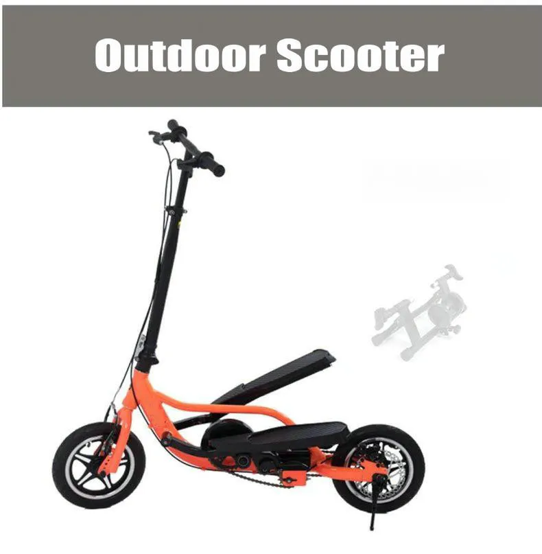 Scooter de pedal duplo com quadro de
