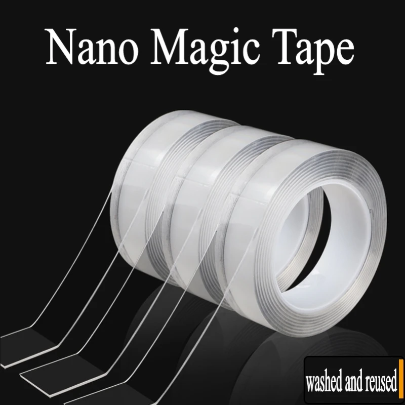 Magic Nano-cinta transparente de doble cara, Gel antideslizante, adhesivo fuerte, pasta de mejora Universal, extraíble, sin rastro