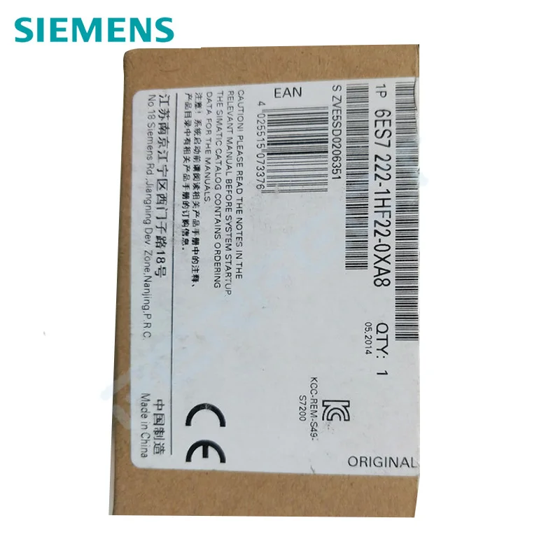 Совместимость 6ES7222-1BF22-0XA0 S7-200 Simatic цифровой Выход модуль 6ES7 222-1BF22-0XA0 EM222 8DO DC 24V 6ES72221BF220XA0
