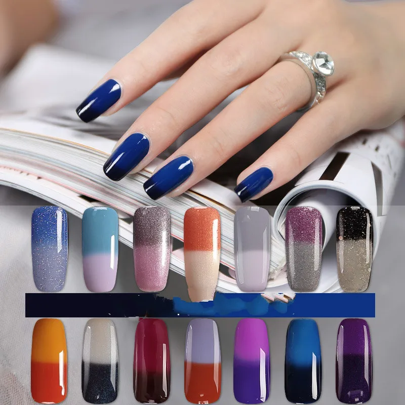 

Gel Varnish Nail Polish Hybrid All for Manicure 6ML Color Varies with Temperature UV Nail Art Prime Gel Varnish Nail Polish