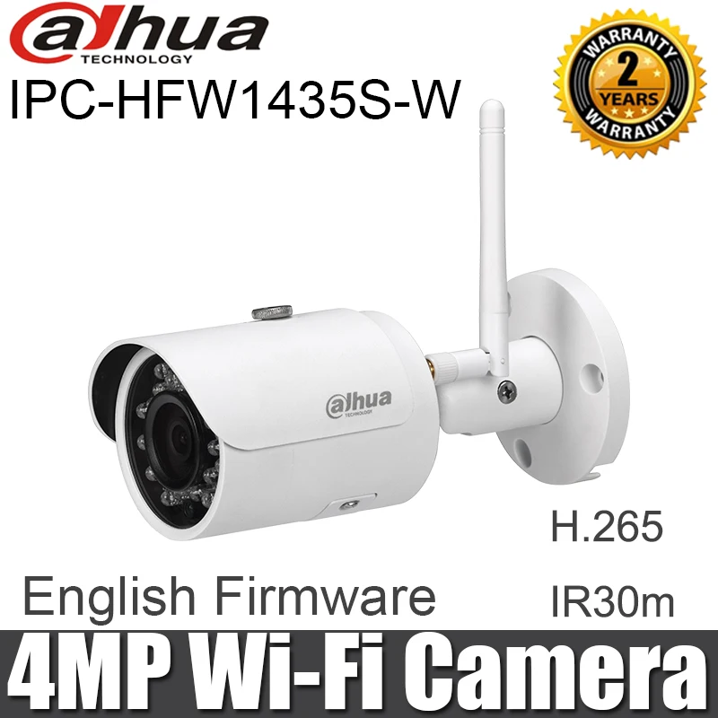 Беспроводная IP-камера Dahua с поддержкой Wi-Fi 4 МП H.264 H.265 IR 30 м | Безопасность и защита