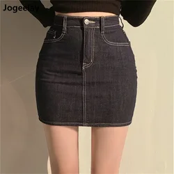 woman Denim Mini Skirts Mini Shorts Women Summer Jeans Pockets Slim Short Hip Skirts