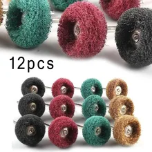 12 шт./компл. шлифовальный инструмент для удаления ржавчины шлифовальная ткань для полировки волокна абразивные колодки с фокусным расстоянием 25 мм ручной Мощность инструменты аксессуары