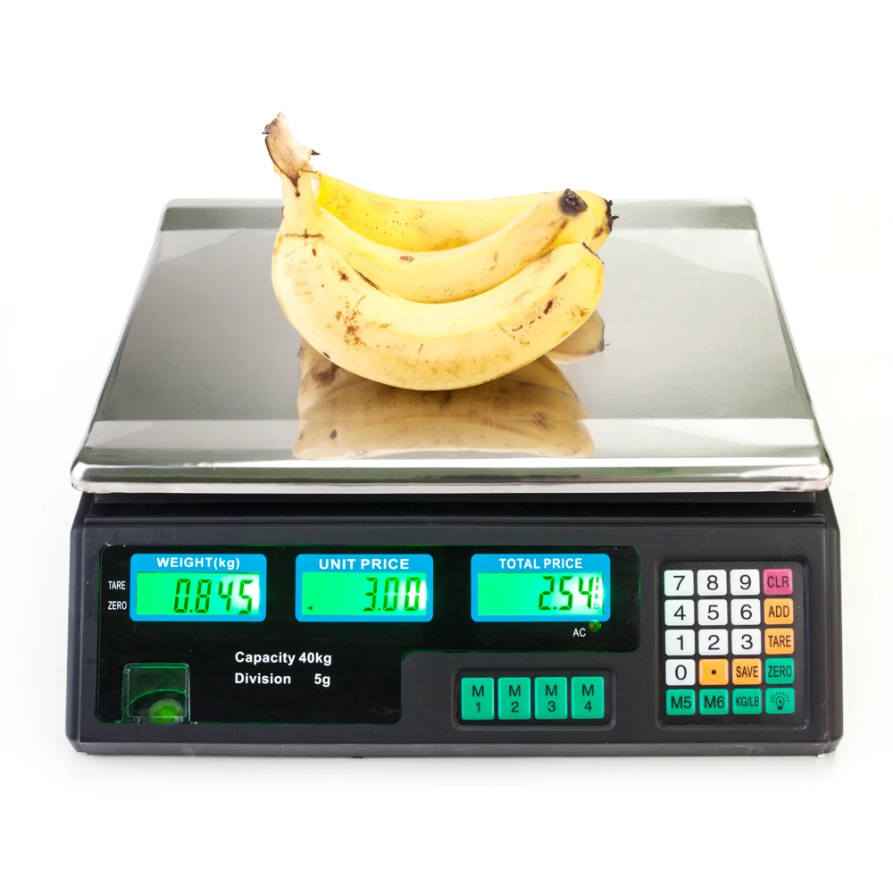  ACS-30 40kg/5g Digital Price Computing Scale for Vegetable US Plug Silver & Black TB Sale - 4000548614876
