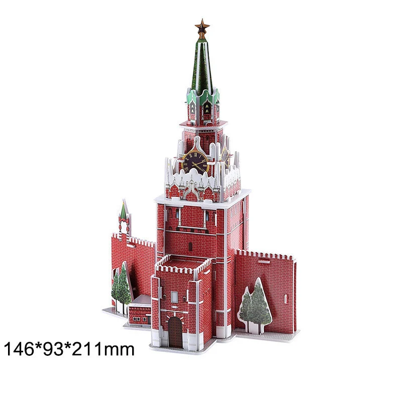 Have Original Box Классический 3D пазл русский Эрмитаж зимний дворцовый строительный мир строительный Масштаб модели наборы город для детей - Цвет: Have Original Box