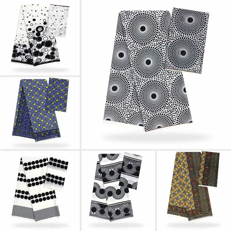 Анкара ткань Африканская шифоновая ткань восковая печать, дизайн африканская фабрика лидер продаж африканская шелковая атласная восковая ткань для платья YB02