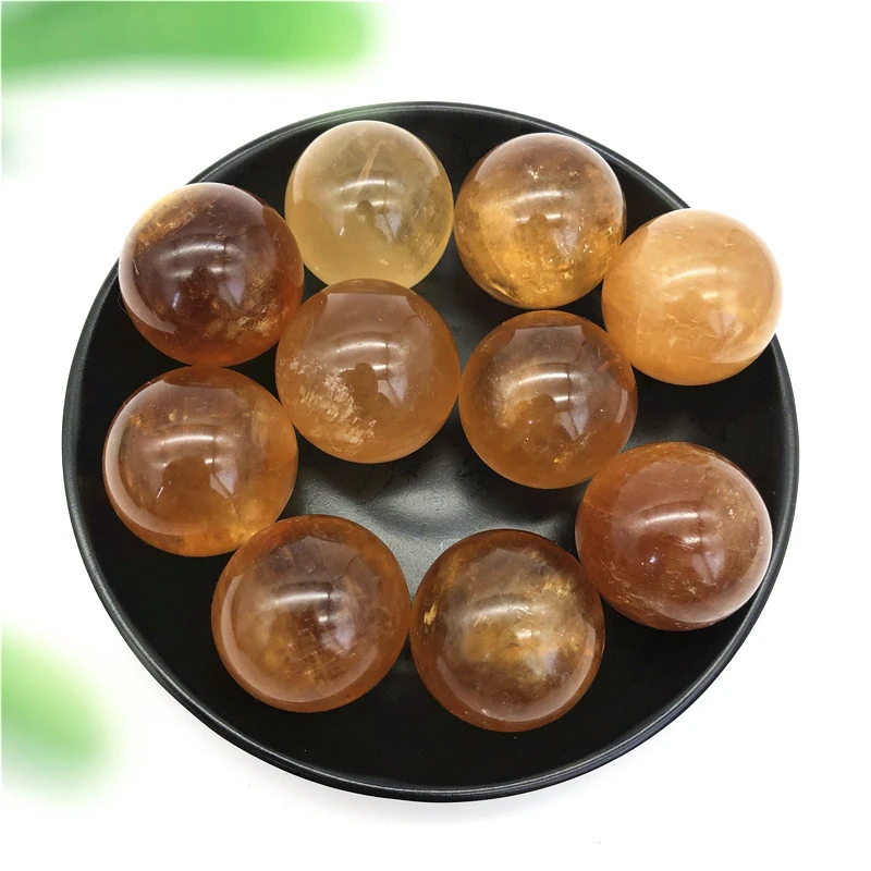 Details about   40mm Natural Citrine Calcite Quartz Crystal Sphere Ball Healing Gemstone+Stand 