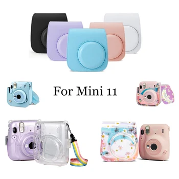 

For Fujifilm Instax Mini 11 Instant Film Camera PU Leather Bag Case Cover Shell with Shoulder Strap mini 11 Handbags