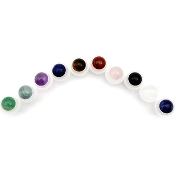 

50pcs Natural Gemstone Roller Ball Fit 5ml 10ml Thick Glass Essential Oil Roll On Bottles