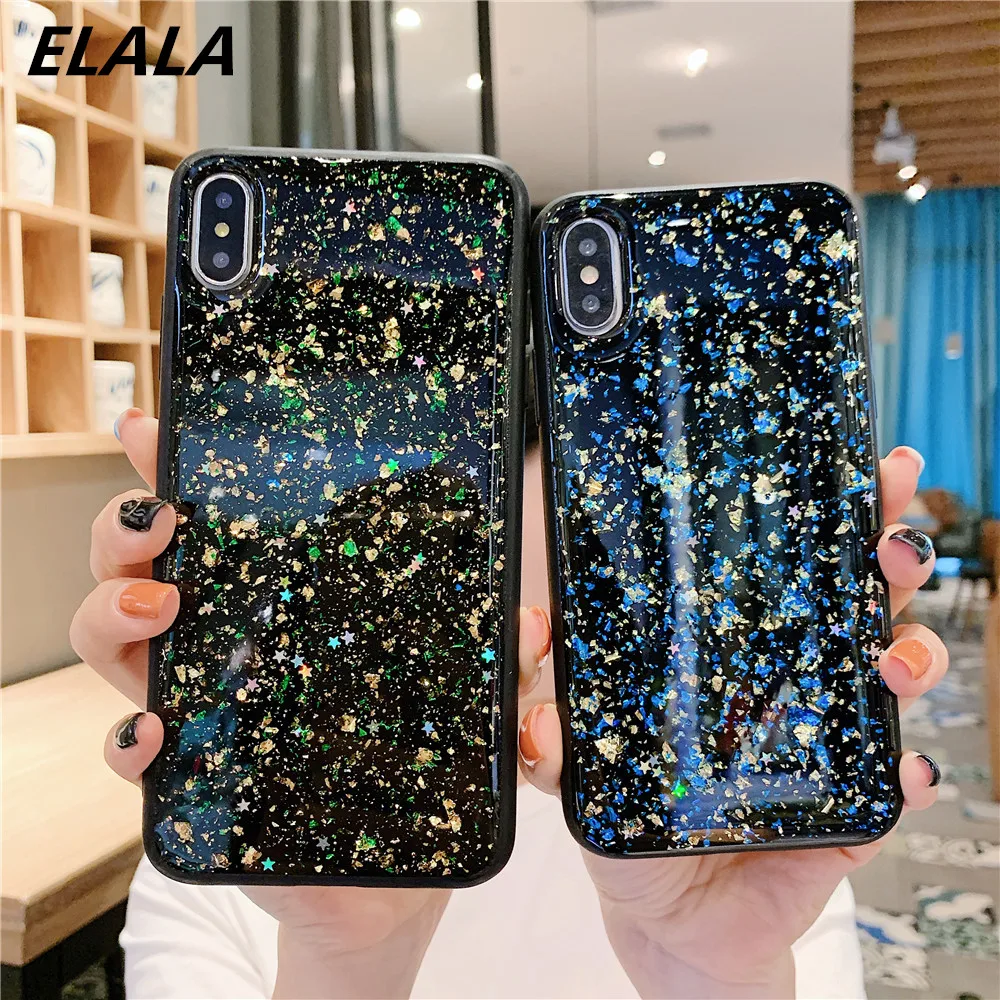 

Glitter Marble Phone Case For iPhone 6S 8 7 Plus X XR XS 11 Pro Max Case Flower Pattern Soft Back Cover For iPhone 7 8 Plus Case