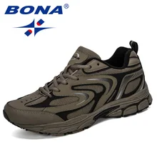 BONA/Новинка года; дизайнерская мужская повседневная обувь; Легкие дышащие Прогулочные кроссовки; мужские теннисные кроссовки; feminino zapatillas hombre; трендовые