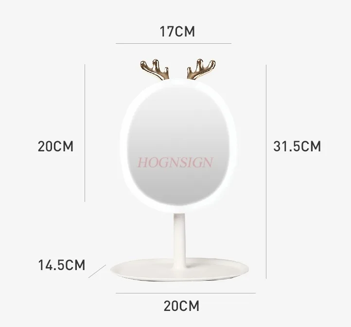 

Led makeup mirror desktop with light fill light dormitory dressing makeup net red desktop portable portable small mirror steples