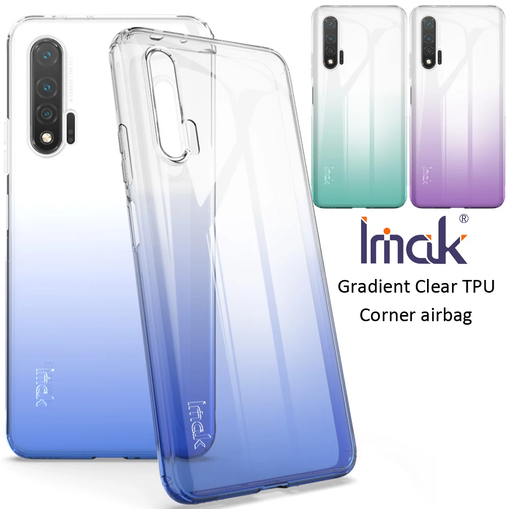 Прозрачный ТПУ чехол IMAK с градиентом для huawei Nova 6 5G мягкий силиконовый прозрачный