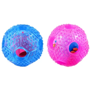 

Interactive Dog Toys, Dog Chew Toys Ball for Small Medium Dogs, Iq Treat Bore Food Dispensing, Puzzle Puppy Pals Tough Durabl