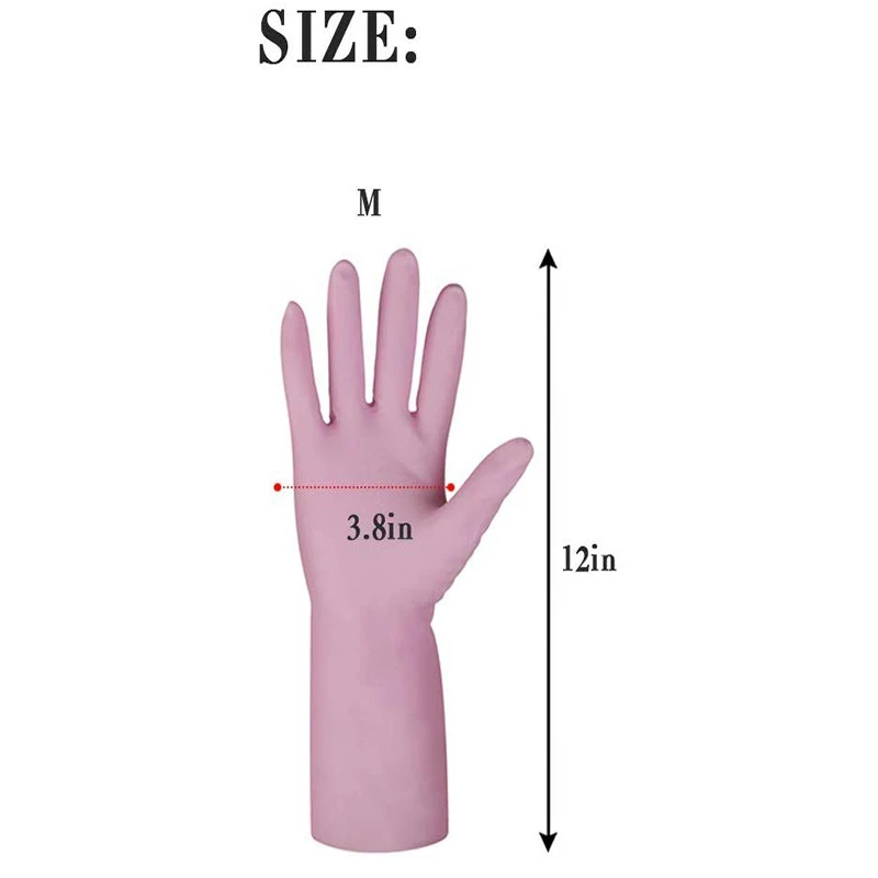 Резиновые перчатки-латексные кухонные чистящие перчатки бытовые водонепроницаемые для мытья посуды жизни большой(3-Pack