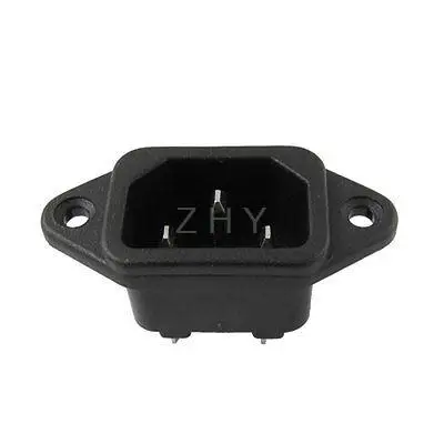 

250V 15A IEC 60320 C14 Power Supply Plug Adapter Black