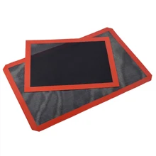 Набор из 2 предметов, силиконовый коврик для выпечки, антипригарный противень для выпечки, вкладыш для духовки, Печенье Хлеб, печенье, домашние кухонные принадлежности для выпечки, торт м