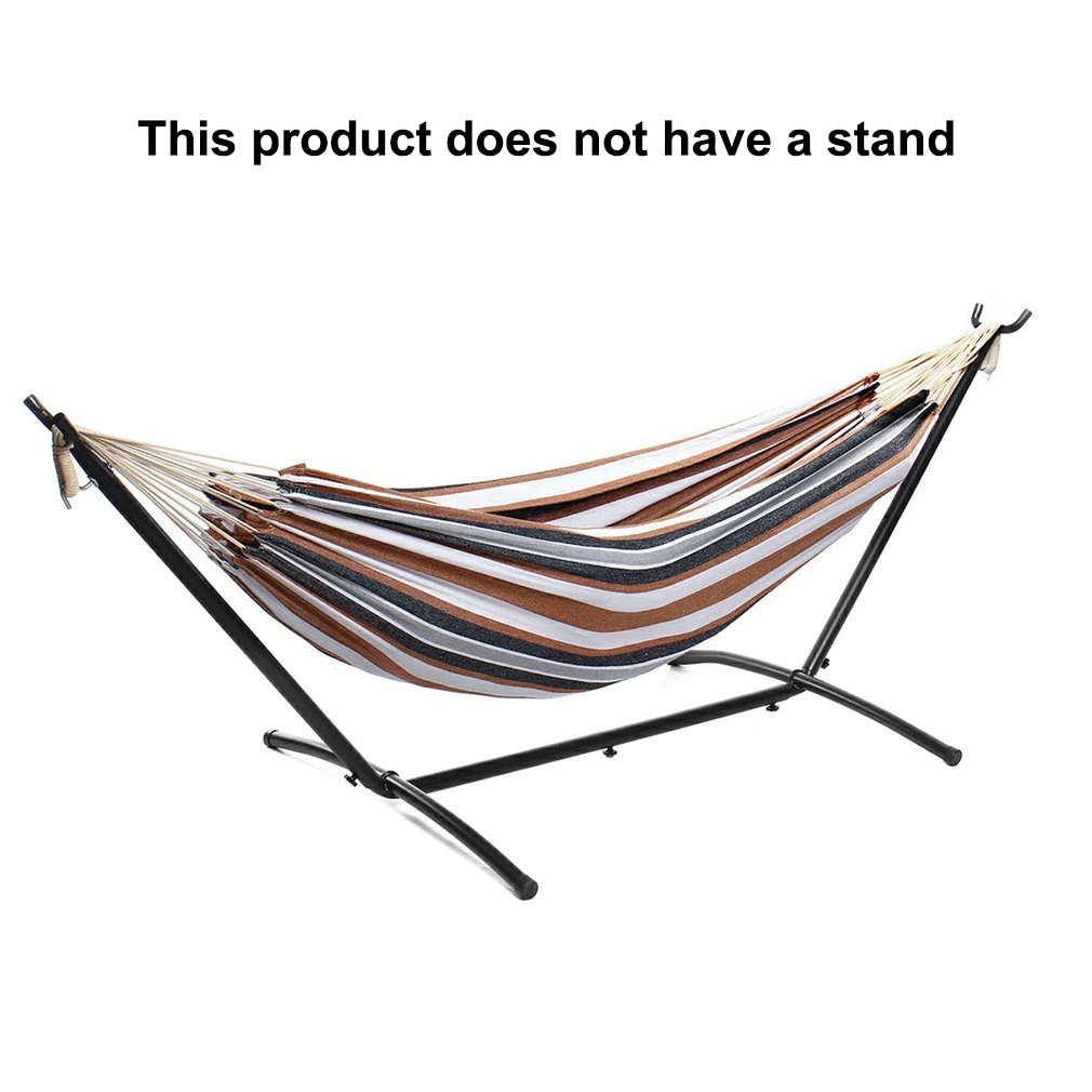 Two-person Hammock Indoor Outdoor Comfort Durability Yard Striped Hanging Chair Large Chair Hammocks Not With Hammock Stand