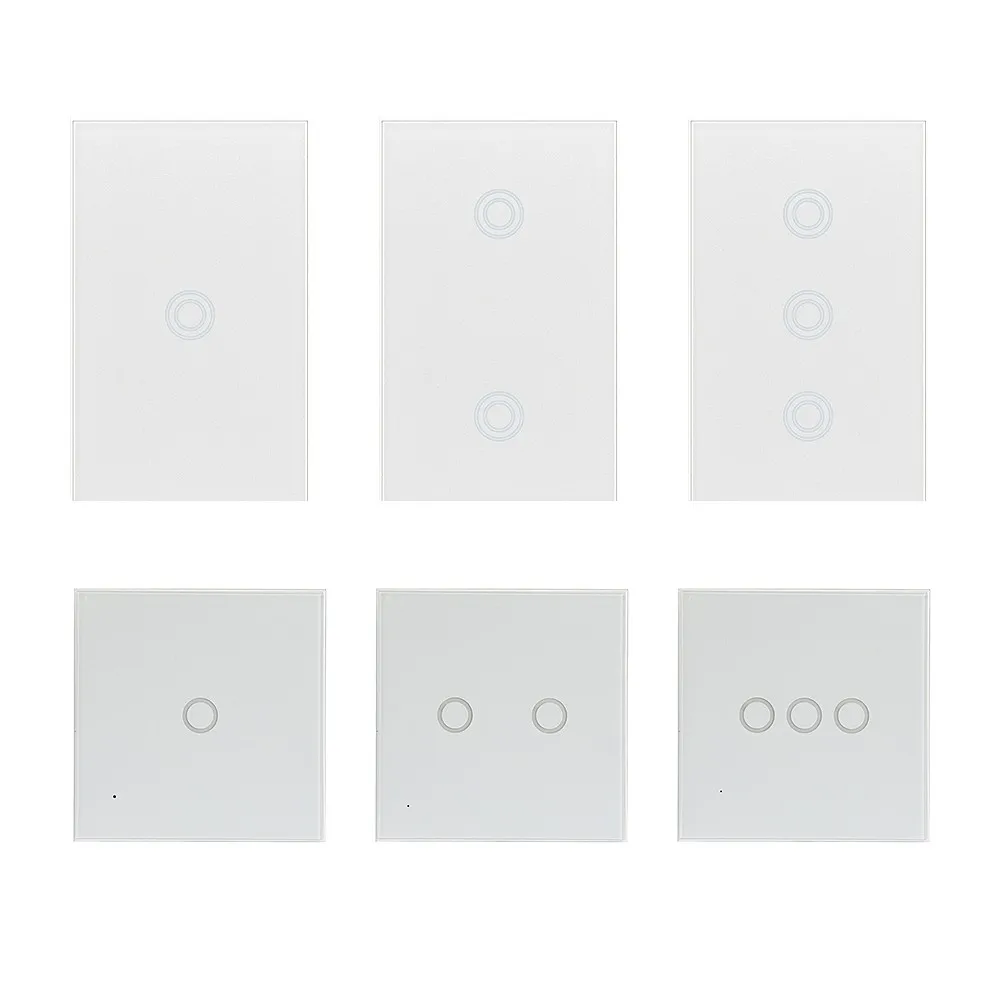 ZUCZUG Smart Light Switch Touch Switch Compatible With Wifi Alexa Google Home Smart Switch LED Light Wall Touch Switch White