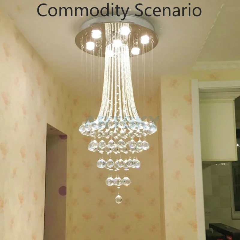 Круглый дизайн, Современная хрустальная люстра, светодиодный светильник AC110 220 V, роскошная хрустальная Потолочная люстра, Домашний Светильник ing