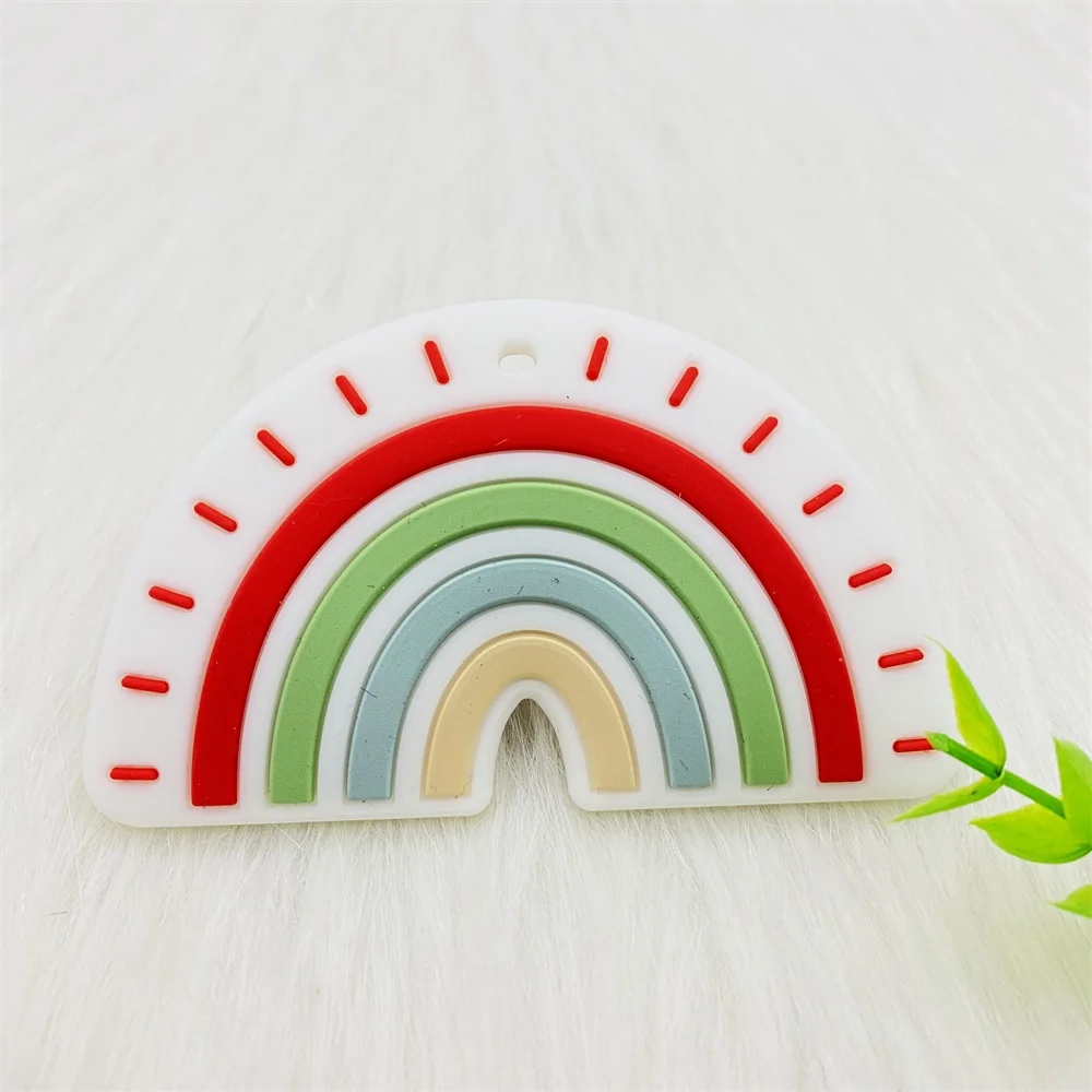 1pcs Silicone Teether unicorn Cartoon Animal BPA Free Rodents Teething Necklace Food Grade Infant Chewable Toys Baby Teether 6