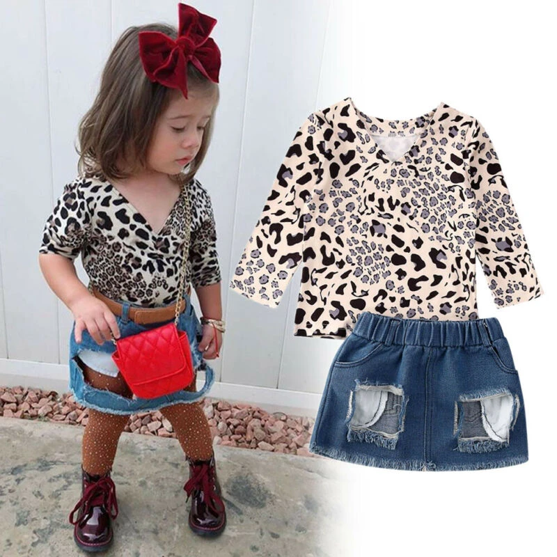 denim skirt with long sleeve